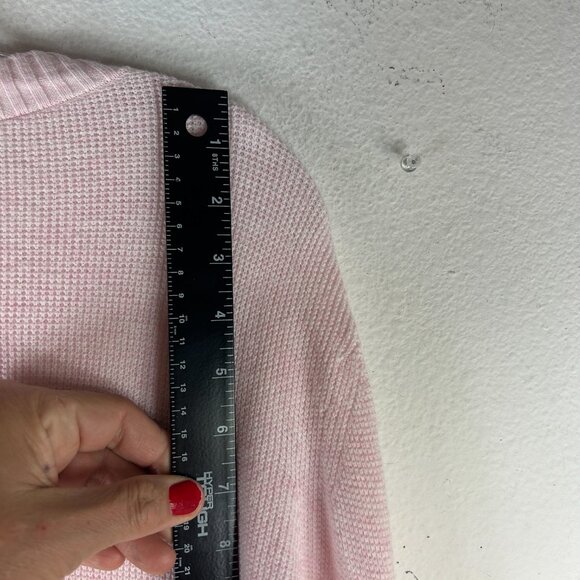 Kinross Sweater Womens medium pink grey Cashmere Crewneck Pullover comfy casual - Picture 7 of 11